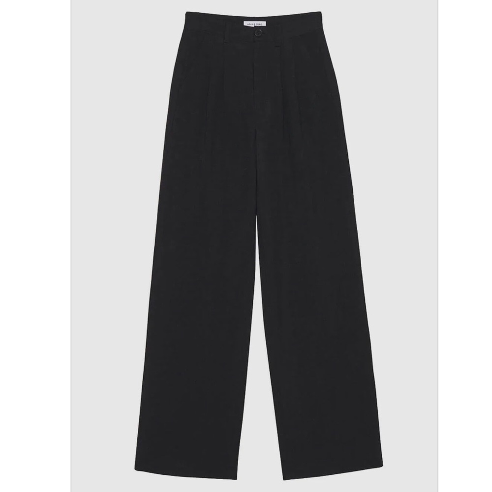ANINE BING Black ‘Carrie’ Linen Pants Size 32